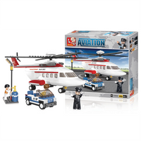 Aviation Personal Helicopter Building Brick Kit (259 Pcs)