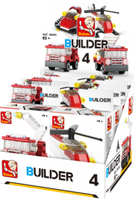 Builder Fire Building Brick Display Set, x2 of each kit A-D