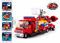Fire Fighting 4-in-1 Building Brick Display Set