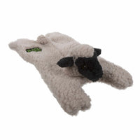 goDog Barnyard Buddies Lamb Squeaky Plush Flattie Dog Toy