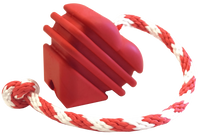 MKB Heart on a String Ultra-Durable Durable Rubber Chew Toy, Reward Toy, Tug Toy, and Retrieving Toy