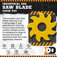 ID Circular Saw Blade Ultra Durable Nylon Dog Chew Toy for Aggressive Chewers