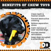 ID Pipe Wrench Ultra Durable Nylon Dog Chew Toy for Aggressive Chewers