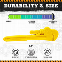 ID Pipe Wrench Ultra Durable Nylon Dog Chew Toy for Aggressive Chewers