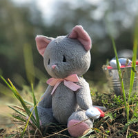 Gray Cat With A Fish