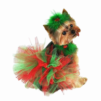 Red and Green Christmas Dog Tutu Skirt (XS)