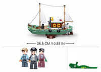 Model Bricks Fishing Sail Boat Building Brick Kit (610 pcs)
