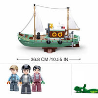 Model Bricks Fishing Sail Boat Building Brick Kit (610 pcs)