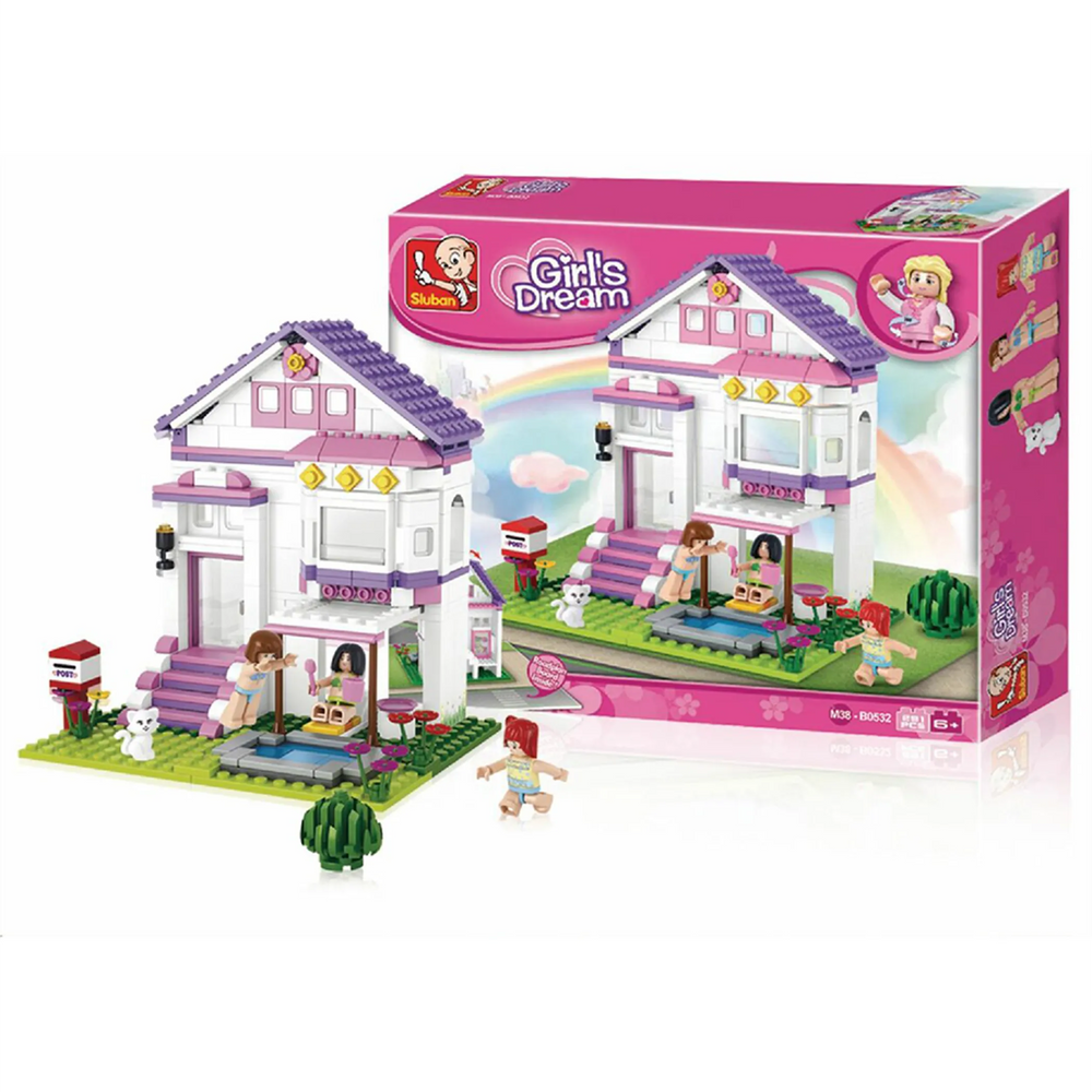 Girl's Dream Villa with Pool Building Brick Kit (291 pcs)