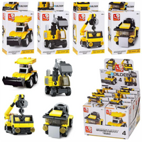 Builder Construction Building Brick Display Set x2 each kit
