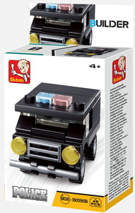 Builder Police Building Brick Display Set, x2 each kit A-D