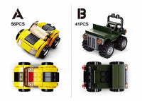 Builder Cars Building Brick Display Set, x2 of each kit
