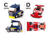 Builder Cars Building Brick Display Set, x2 of each kit
