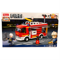 Fire Truck Water-Tank Building Brick Kit (343 Pcs)
