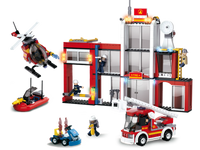 Fire Station Building Brick Kit (612 Pcs)
