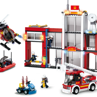 Fire Station Building Brick Kit (612 Pcs)