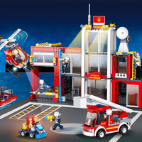 Fire Station Building Brick Kit (612 Pcs)
