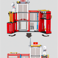 Fire Station Building Brick Kit (612 Pcs)