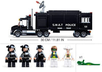 Police SWAT Command Vehicle Building Brick Kit (540 Pcs)
