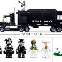 Police SWAT Command Vehicle Building Brick Kit (540 Pcs)