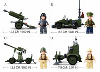 WWII 4-in-1 Half Track Gift Box Building Brick Kit (353 pcs)
