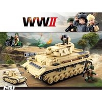 WWII Panzer IV 2-in-1 Tank Building Brick Kit (543 Pcs)

