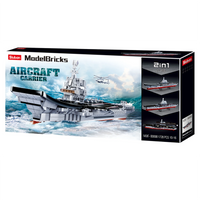 Model Bricks  Aircraft Carrier 1:450 Scale Building Brick Kit (1728 pcs)
