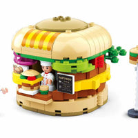 Food Court Hamburger House Building Brick Kit (264 Pcs)