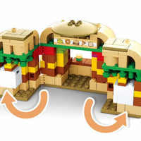 Food Court Hamburger House Building Brick Kit (264 Pcs)
