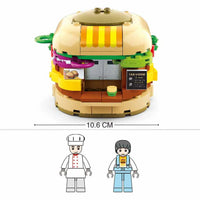 Food Court Hamburger House Building Brick Kit (264 Pcs)