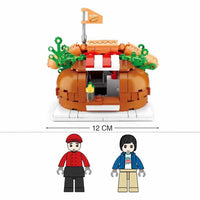 Food Court Hot Dog House Building Brick Kit (340 Pcs)