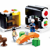 Food Court Sushi House Building Brick Kit (317 Pcs)