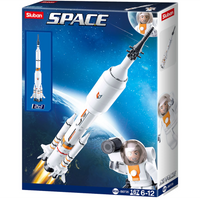Saturn Space Rocket / Long March Rocket Building Brick Kit (167pcs)

