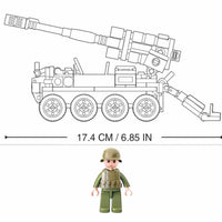 Model Bricks Bobcat 8x8 All Terrain Assault Vehicle Building Brick Kit (161pcs)