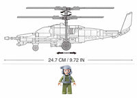 Model Bricks KA-50 Black Shark Helicopter Building Brick Kit (333pcs)
