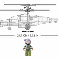 Model Bricks KA-50 Black Shark Helicopter Building Brick Kit (333pcs)