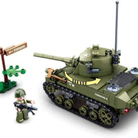 WW2 M5 Stuart Light Tank Building Brick Kit (344 pcs)