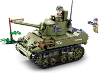WW2 M5 Stuart Light Tank Building Brick Kit (344 pcs)
