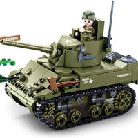WW2 M5 Stuart Light Tank Building Brick Kit (344 pcs)