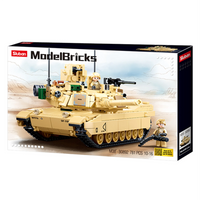 M1A2 Abrams Main Battle Tank Building Brick Kit (781 pcs)
