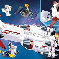 Saturn Space Expedition Rocket Building Brick Kit (468 pcs)
