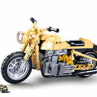 Yellow Motorcycle Building Brick Kit (223 pcs)