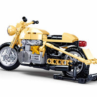 Yellow Motorcycle Building Brick Kit (223 pcs)