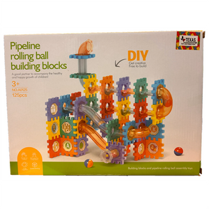 Pipeline Rolling Ball Building Blocks Marble Drop Set 125 Pcs