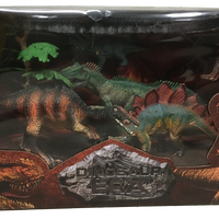 Dinosaur Era Window Box Set of 5 Dinosaur Painted Figurines