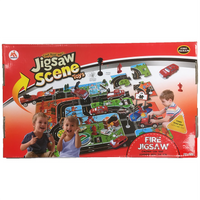 Fire Jigsaw Floor Puzzle with Fire Vehicles and Accessories
