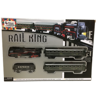 Classic Electric "Rail King" Train Set with Tracks