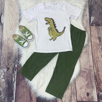 Printed Dinosaur Tee & Pants Set
