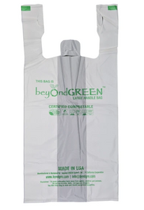 beyondGREEN Plant-Based Large Take Out / Grocery / Multi-Purpose Bags with Handles