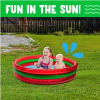 3-Ring Inflatable Pool Watermelon Style
